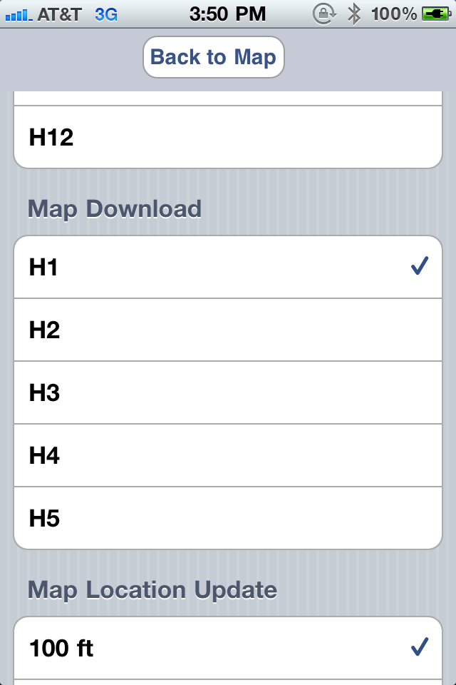 iphone sectional charts app home screen